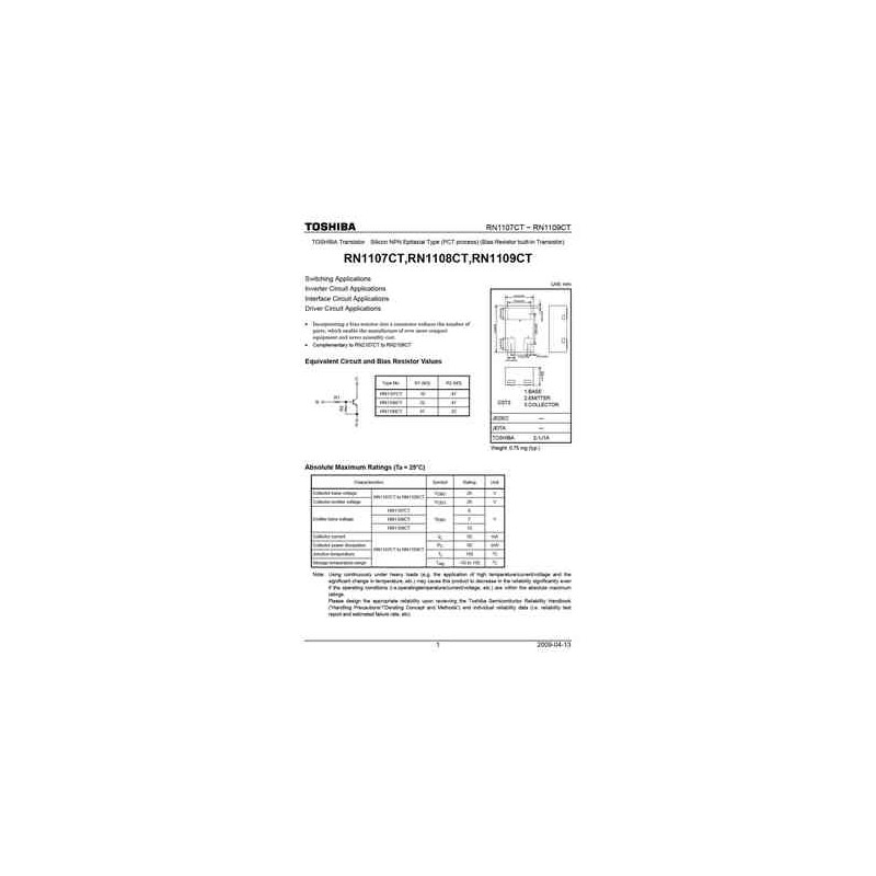 RN1107a smd TR sot23