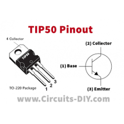 transistor TIP50 NPN TO-220...