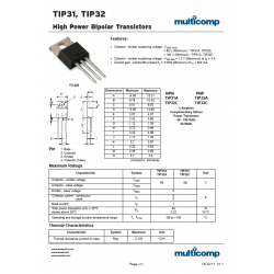 Transistor TIP31C NPN 100V 3A