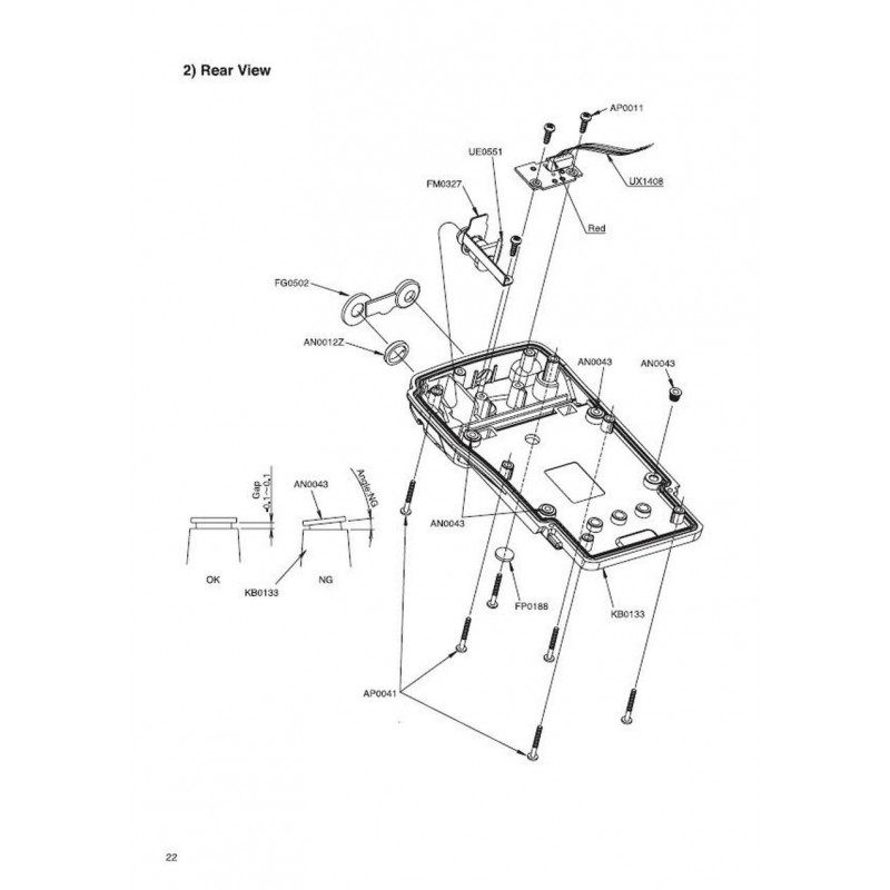 DJ-X11 Cover Rear Plastica