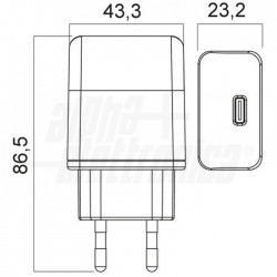 KD530/1 Alpha Elettronica Caricabatterie USB-C