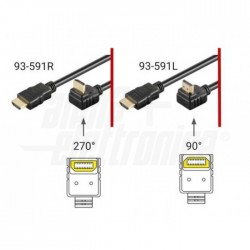 Cavo HDMI - HDMI 3m 270° High Speed + ETH PB